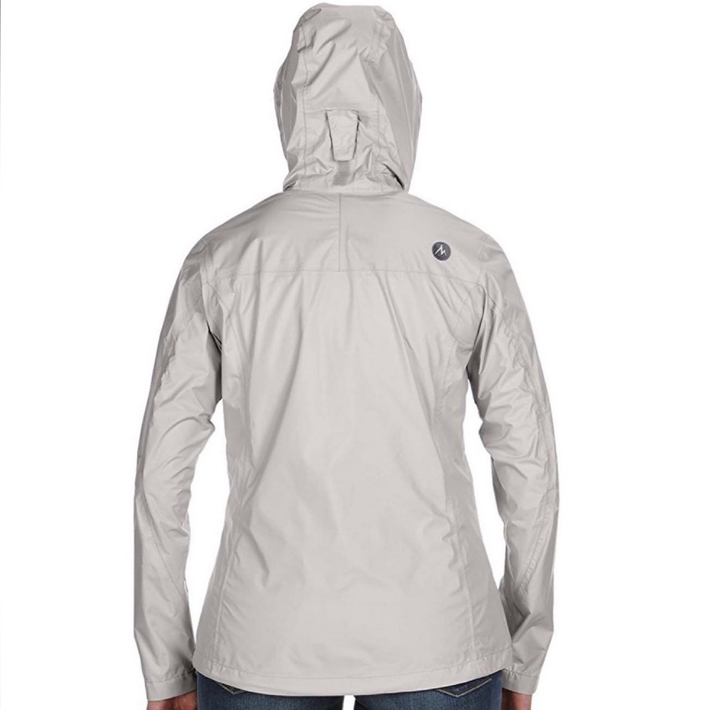 NWOT Marmot G46200 PreCip Women's Light Gray Hooded Rain Jacket Medium Vapor - Picture 2 of 16